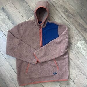 Mountain & Isles Half Zip Heavy Fleece Hooded Jacket Spice Southwest Baja Med